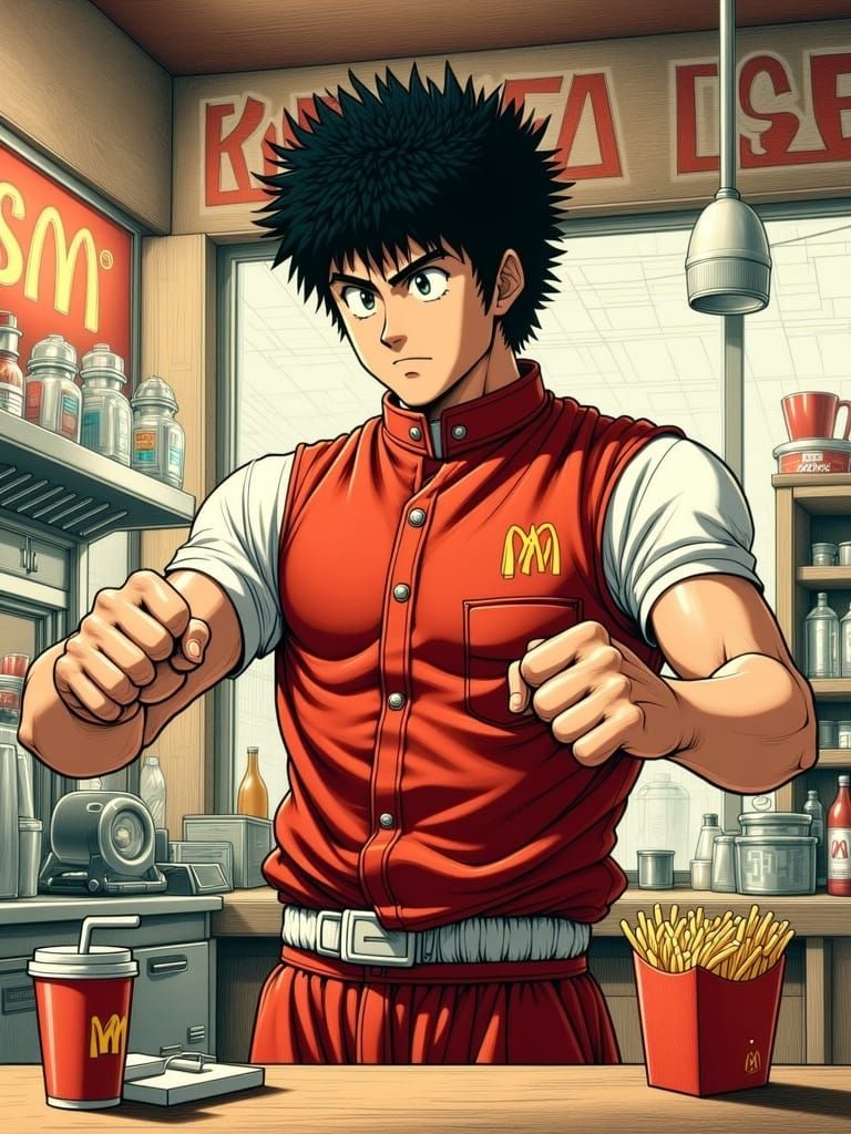 Kenshiro Serves Fast Food with Lightning Speed