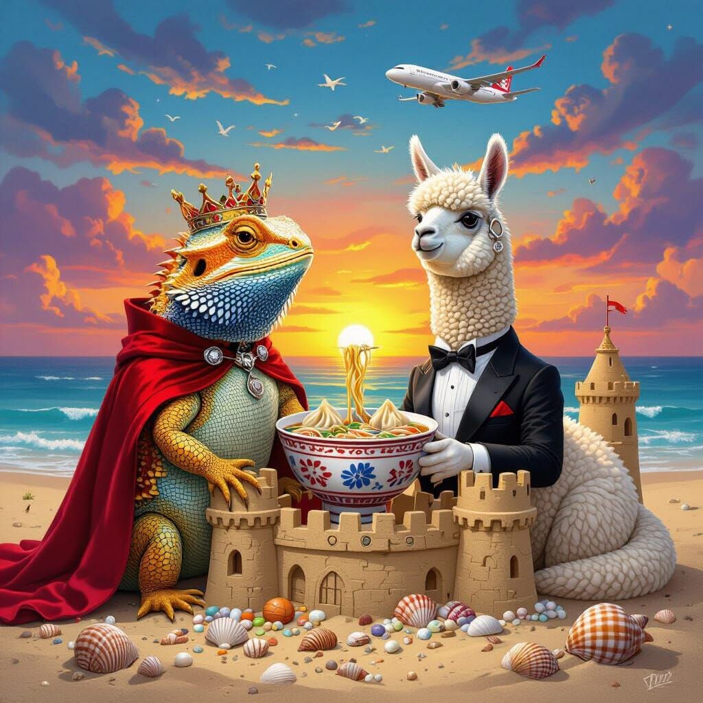 Bearded Dragon and Alpaca Ramen Feast