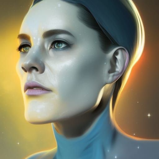 Data Portrait in Art Nouveau Style