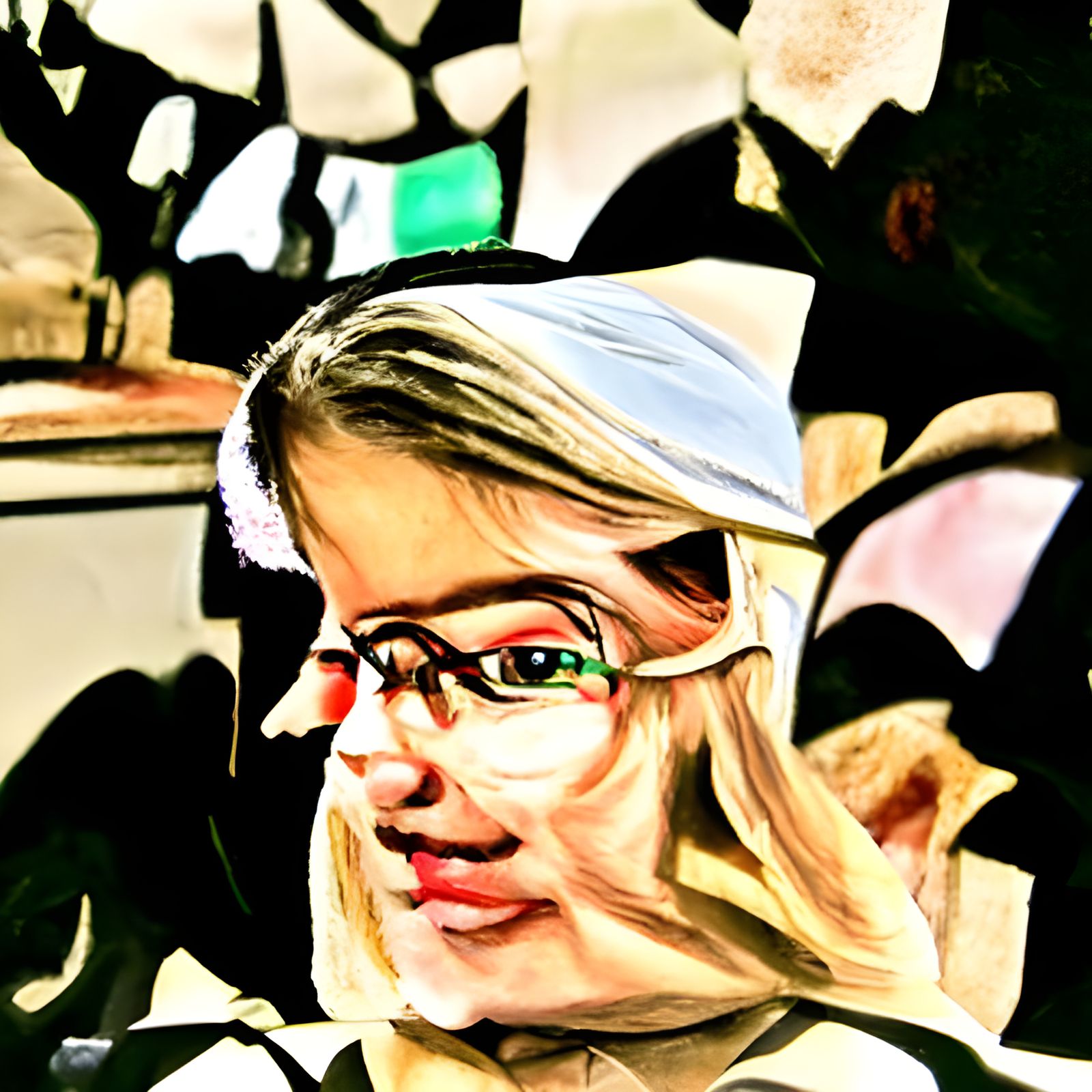 Portrait of a Beautiful Woman in Oil Paint Style