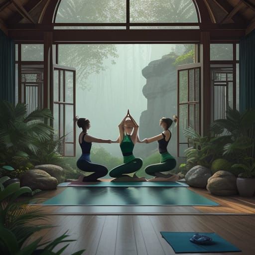 Surreal Yoga Studio in Harmony with Nature