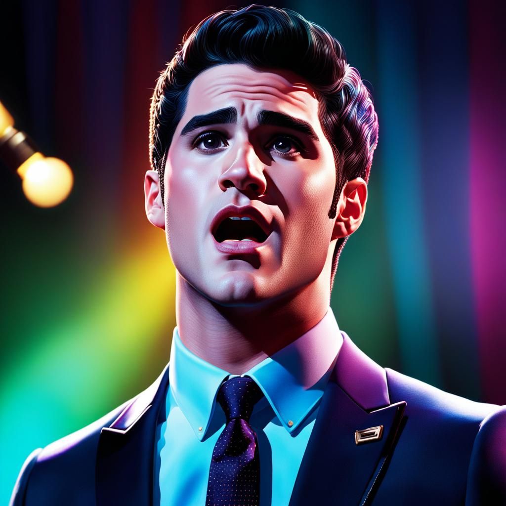 Front row for the Warblers concert (Darren Criss as Blaine from Glee)