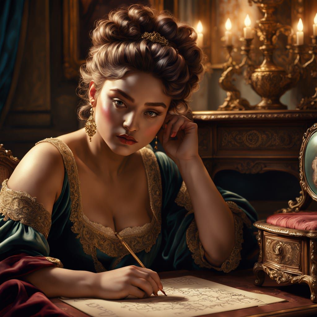 Ethereal Goddess in Velvety Boudoir