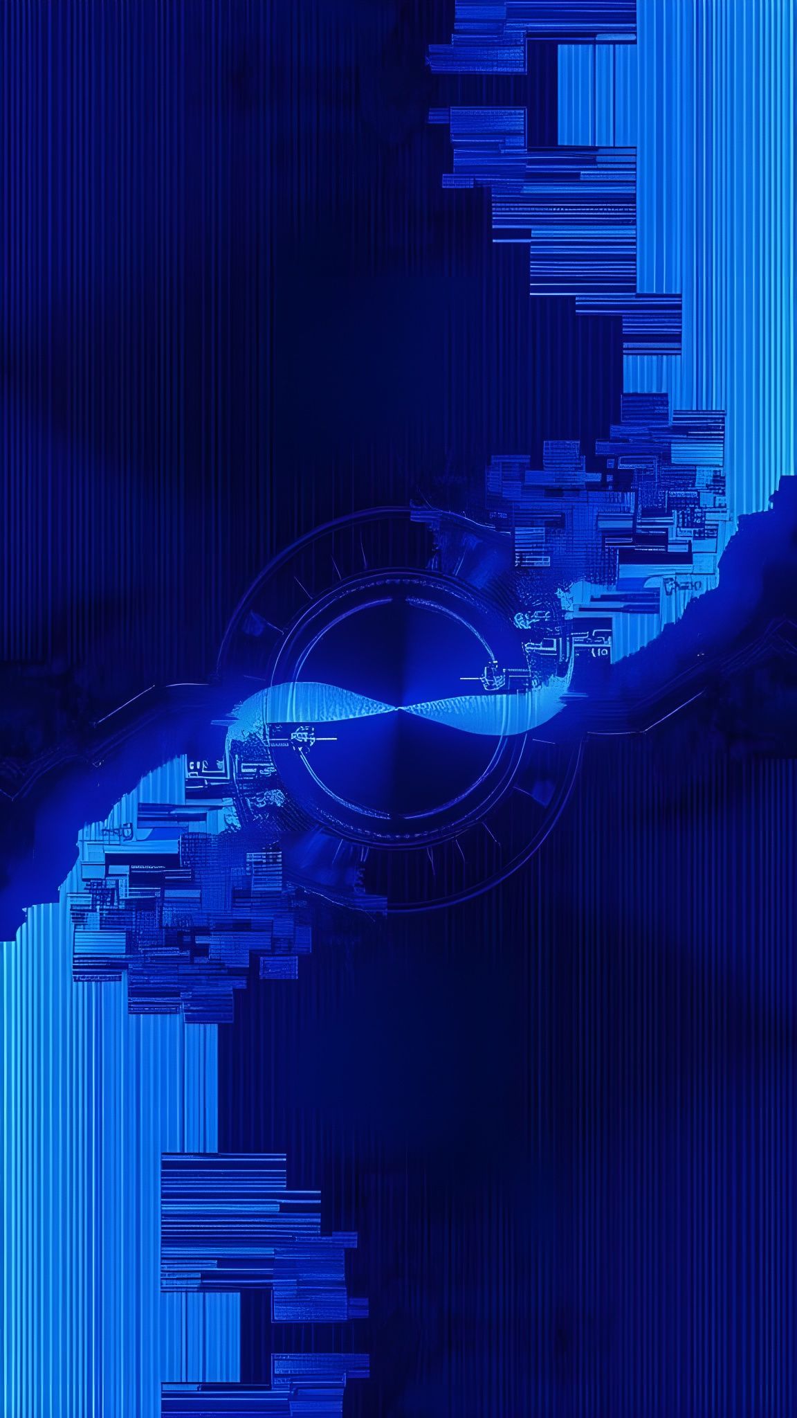 Abstract Blue Patterns Generated by AI