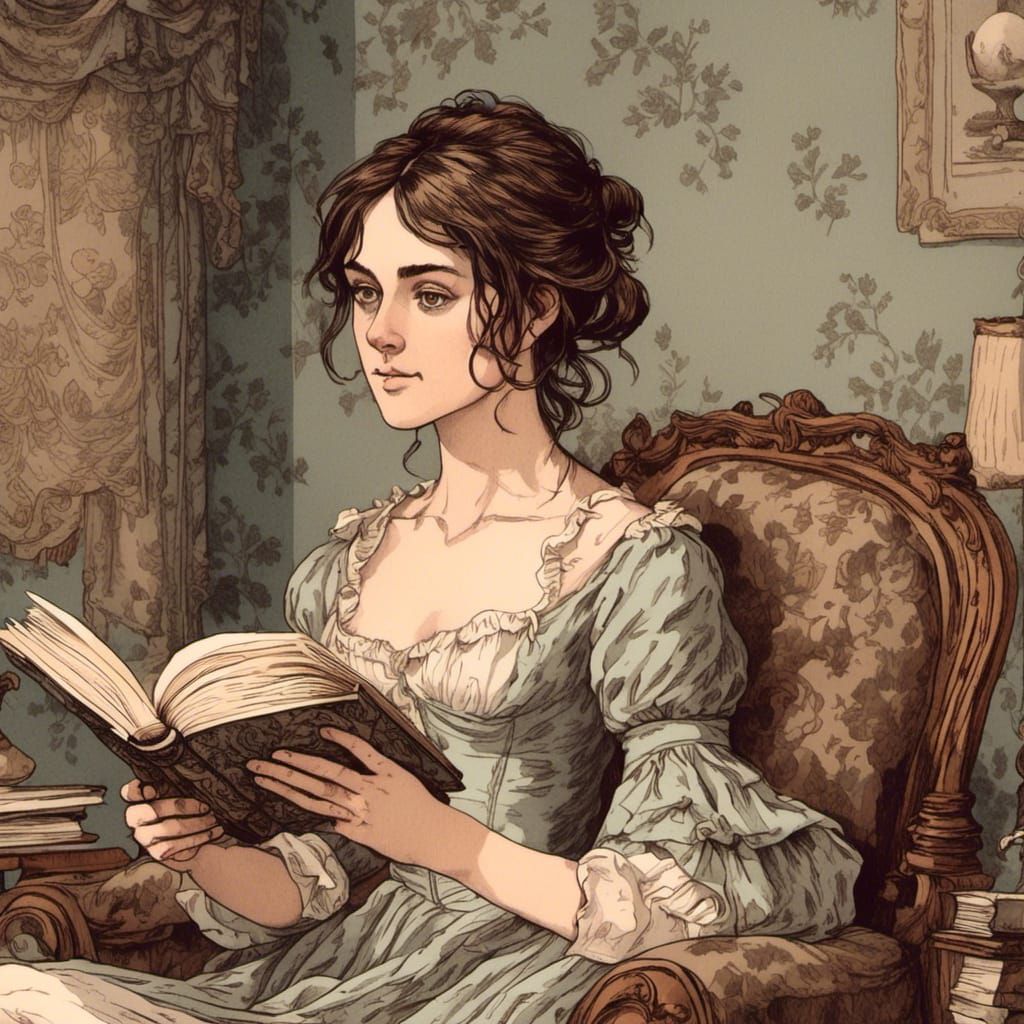 Detailed Portrait of a Reader