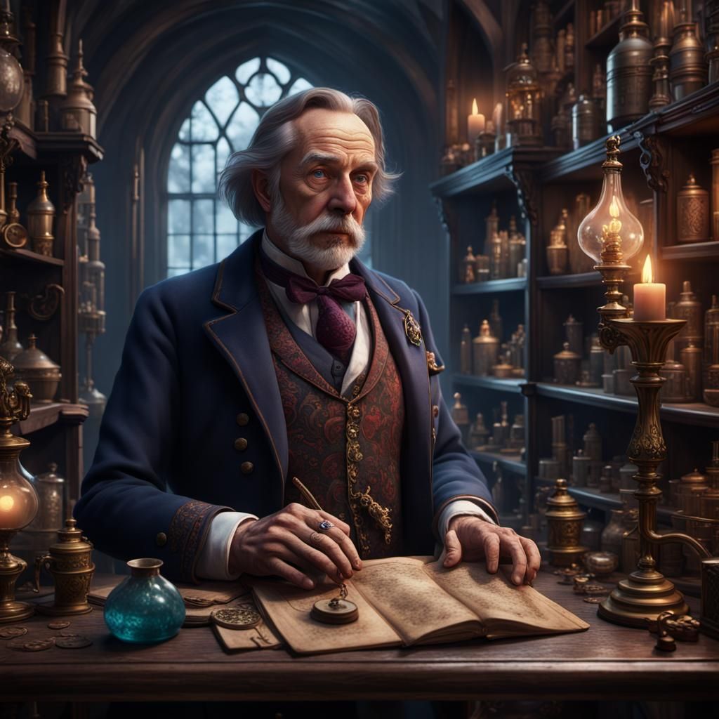 H.G. Wells as Owner of a Magic Shop