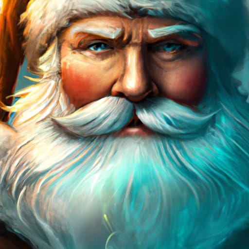 Santa Claus Celebrates Halloween: Hyperdetailed Portrait