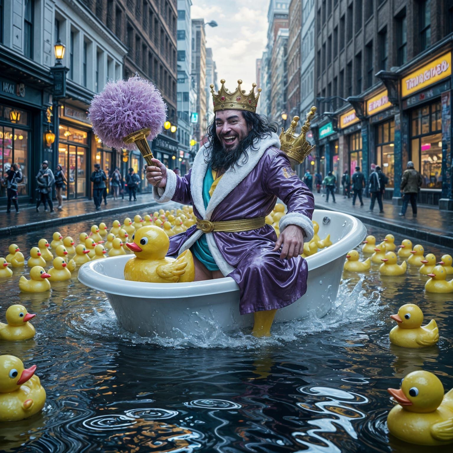 Eccentric Villain Commands Duck Army, Graffiti Art