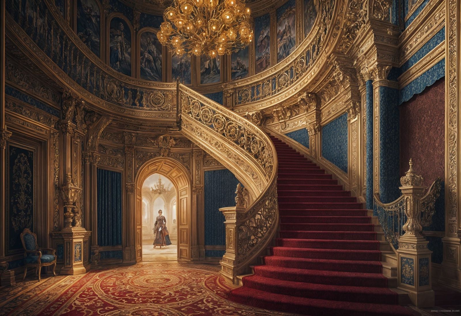 Surreal Royal Manor in Ethereal Luxury