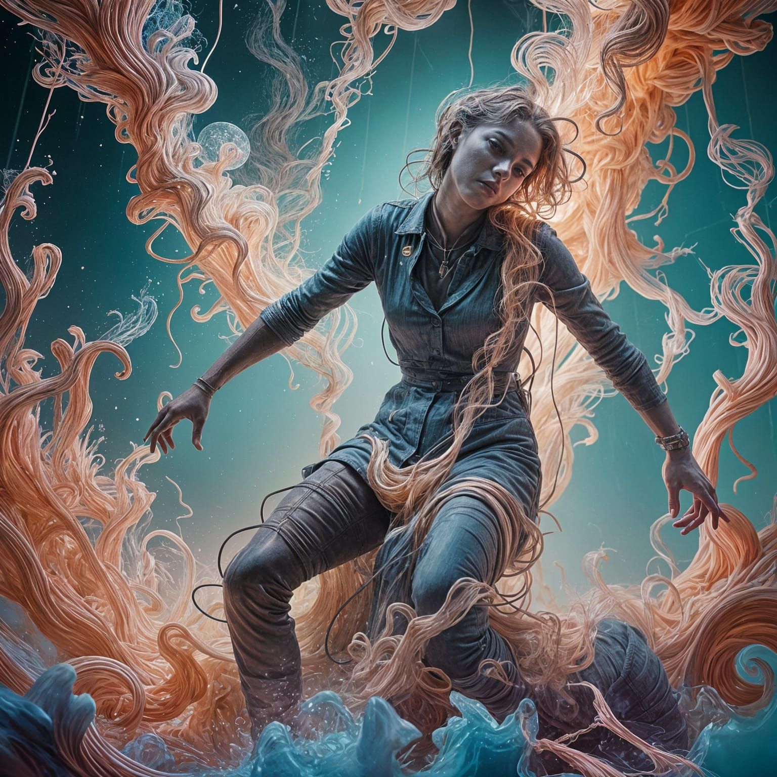 Surreal Teleportation to a Liminal Space