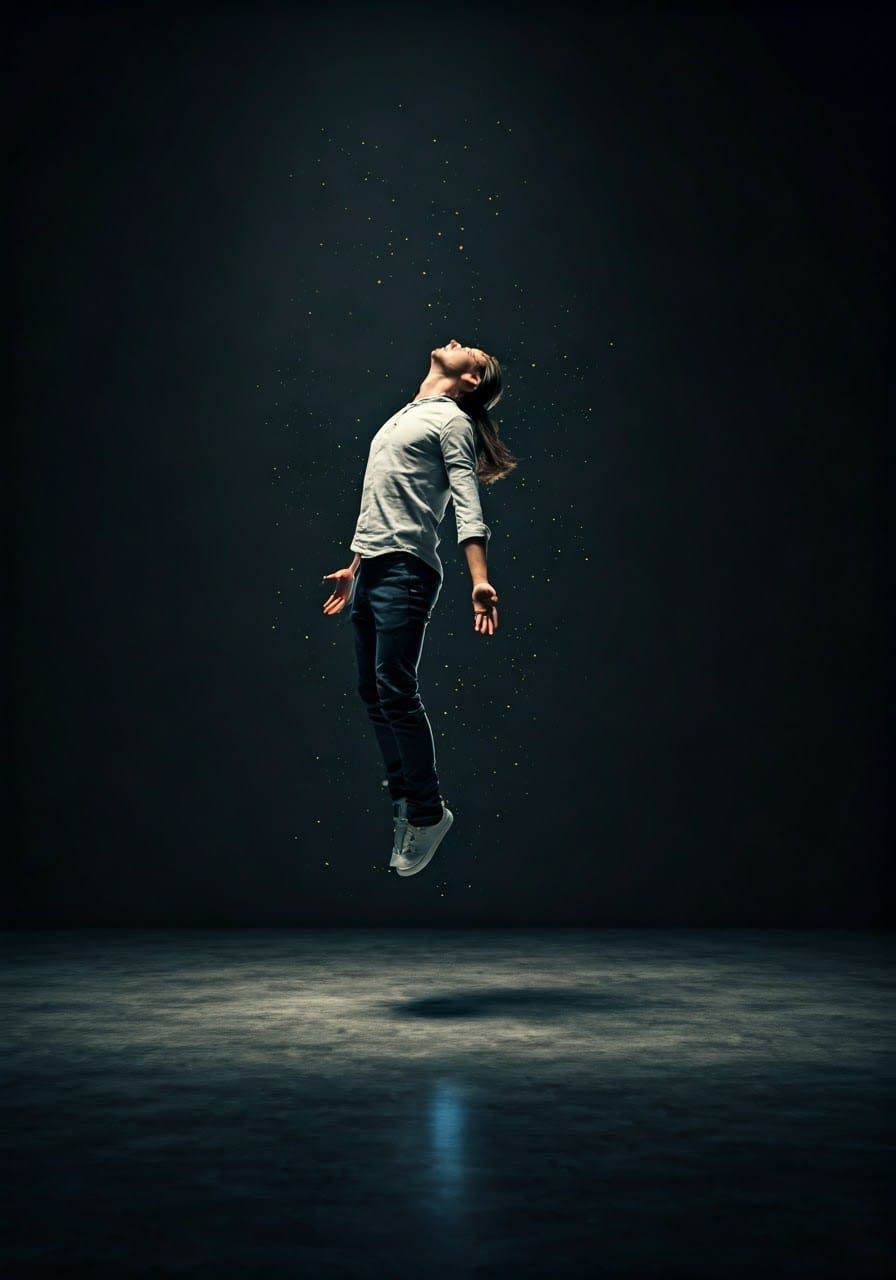 Levitating Person in Mid-Air