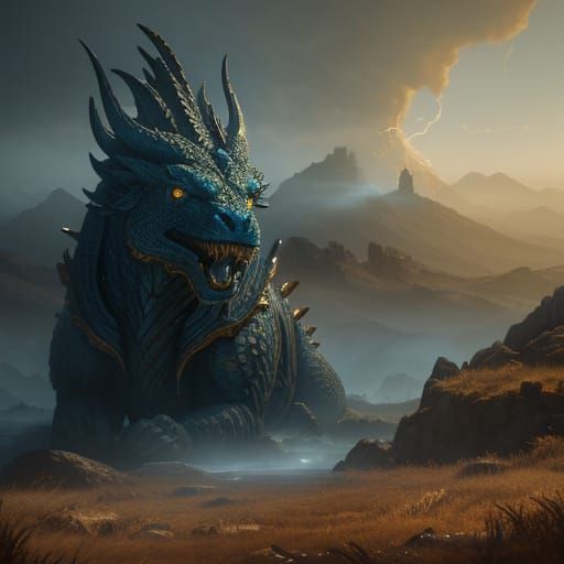 Biblical Beasts in Ancient Landscape: 3D Game Art