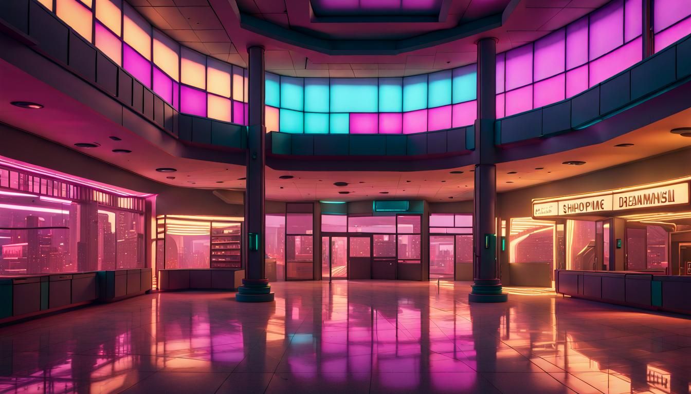 Shopping mall abandoned