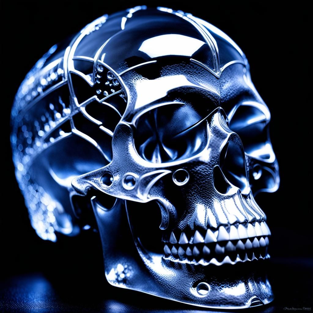 Mysterious Crystal Skull with Cinematic Lighting