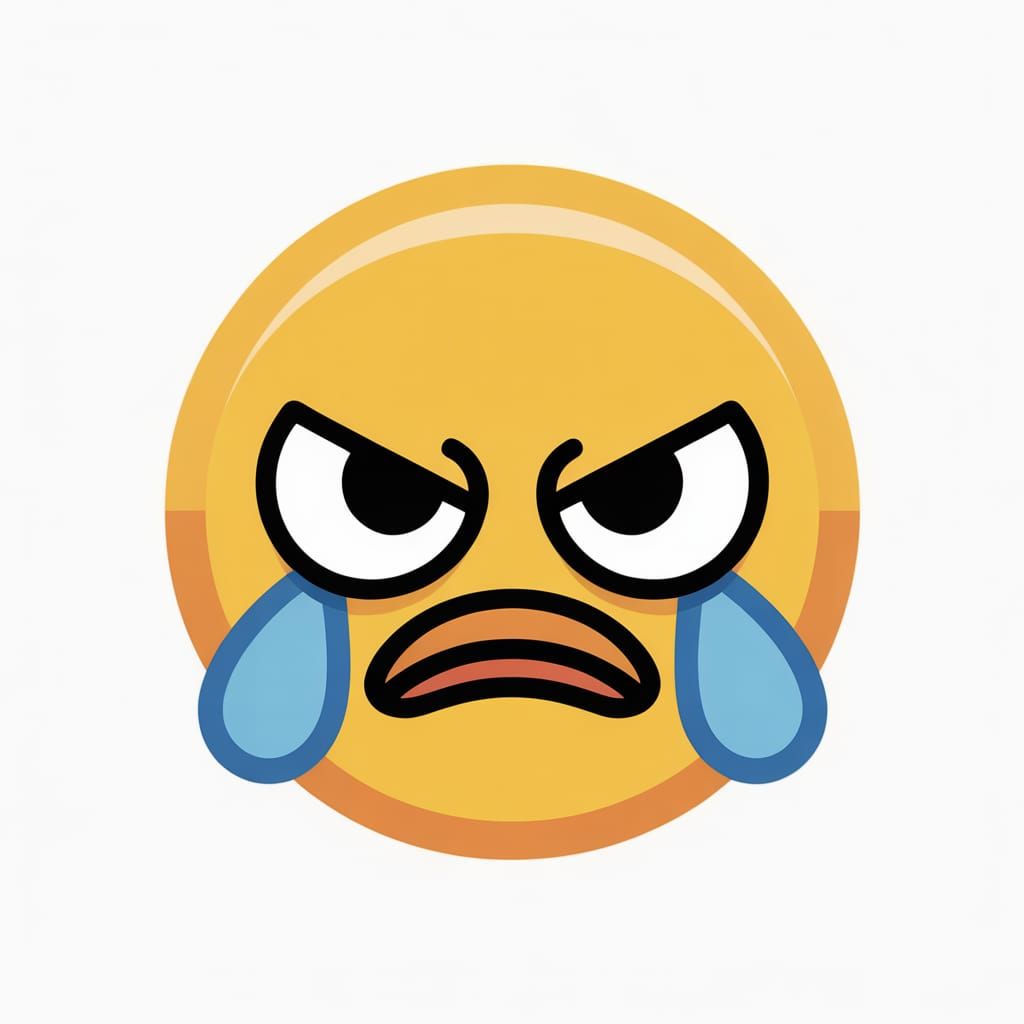 Grumpy Chick Emoji: Digital Rendering