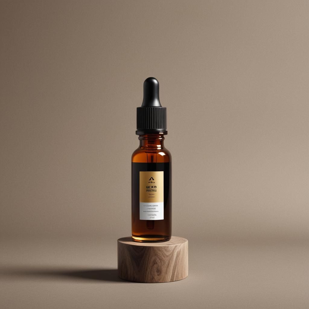 Luxurious Vitamin E Oil in Dark Amber Bottle