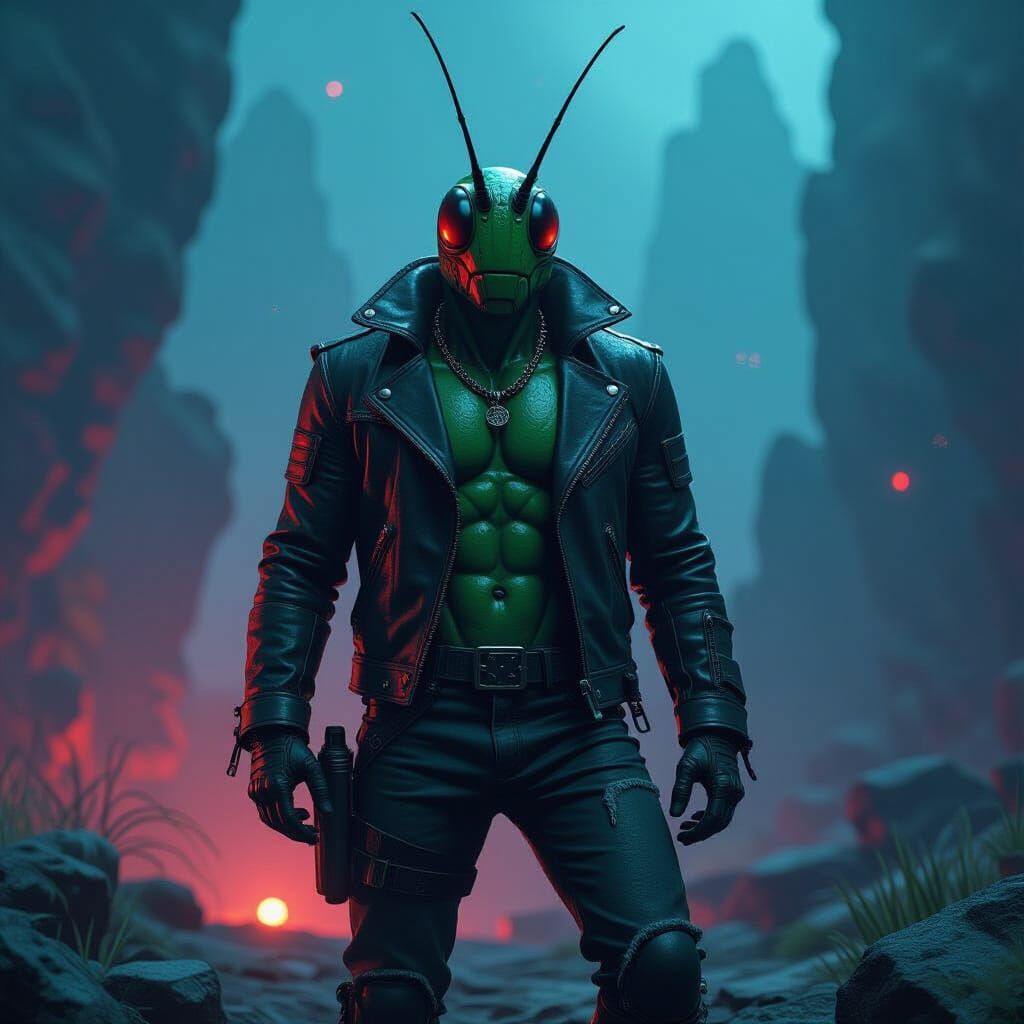 Alien Centaur Hybrid Smuggler in Digital Matte Painting Styl...