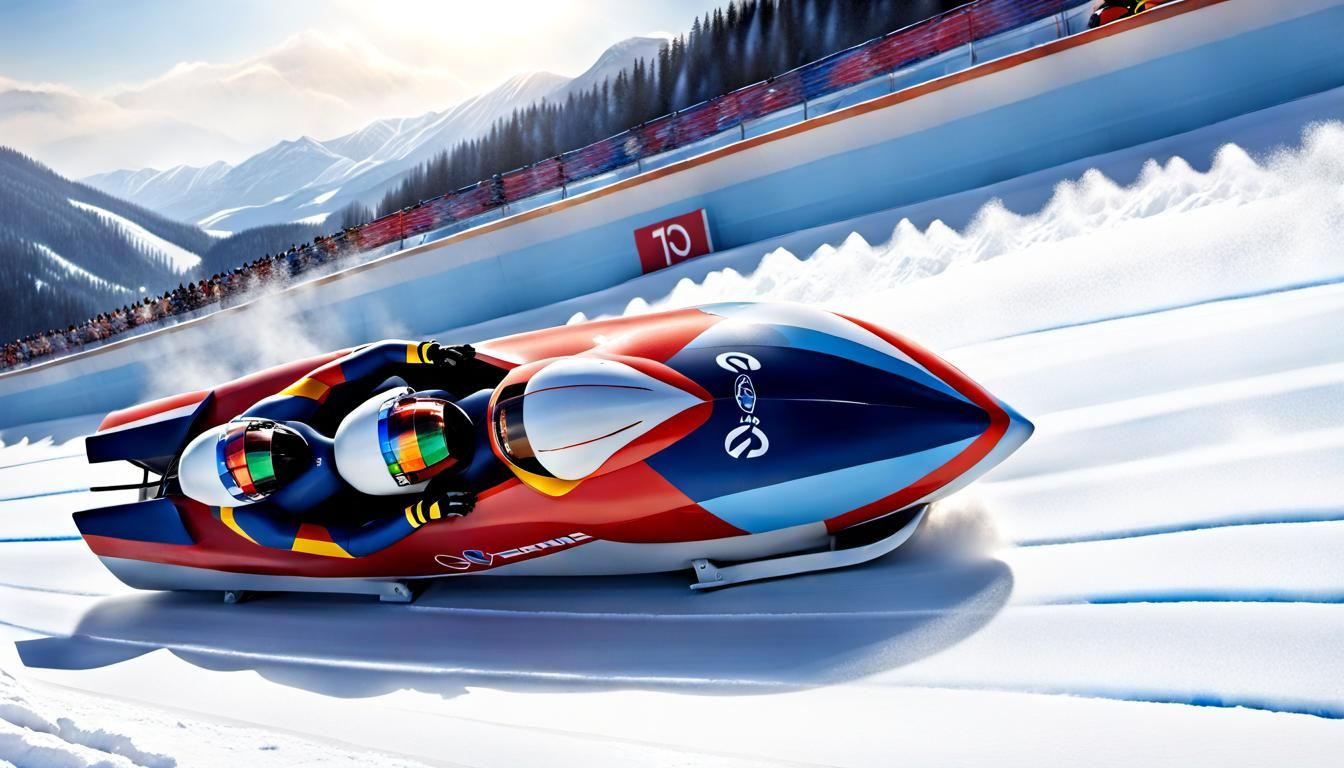 Winter Olympics Bobsleigh Race at Dawn