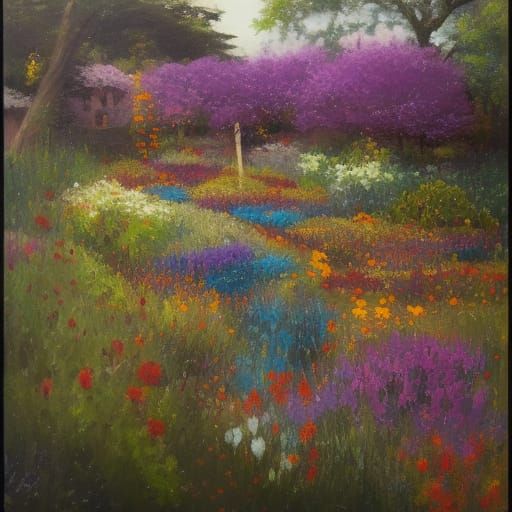 Detailed Portrait of a Secret Flower Garden