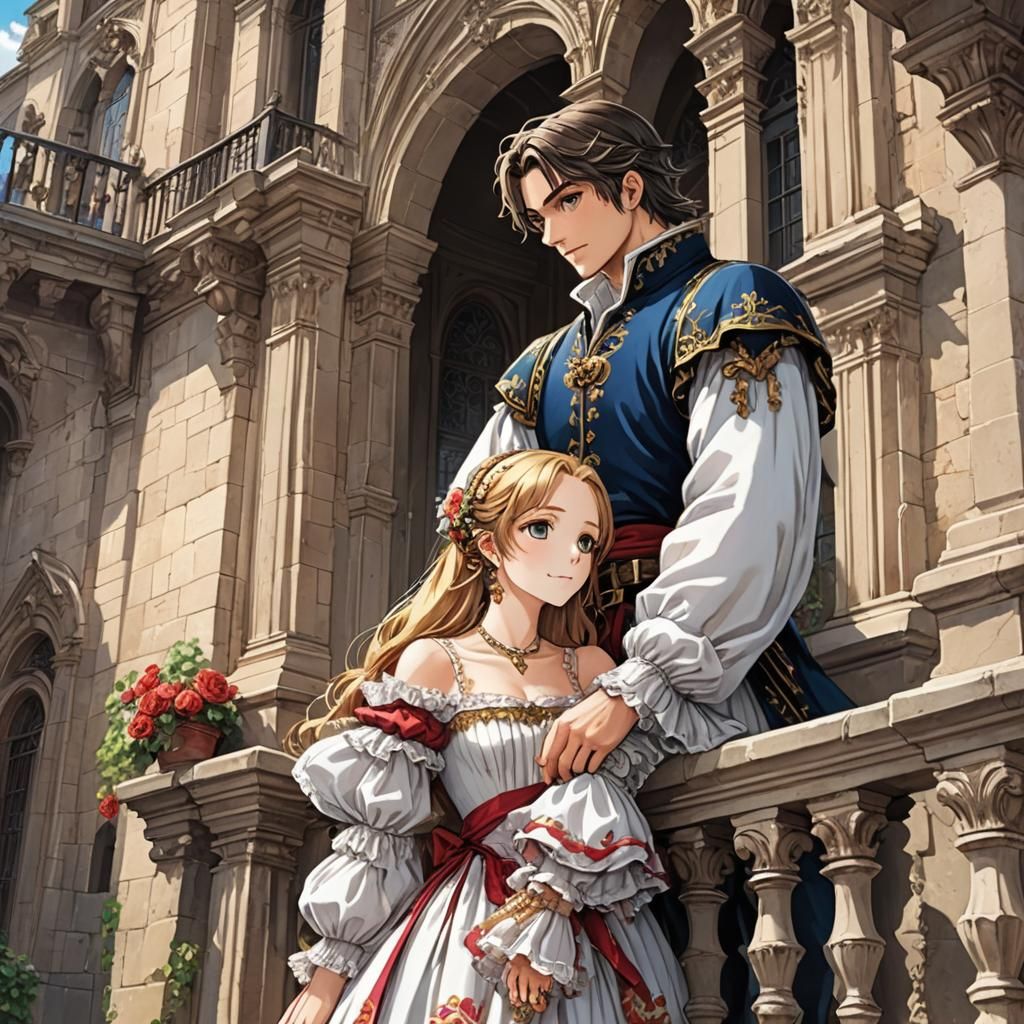 Romeo and Juliet: Anime-Style Balcony Scene
