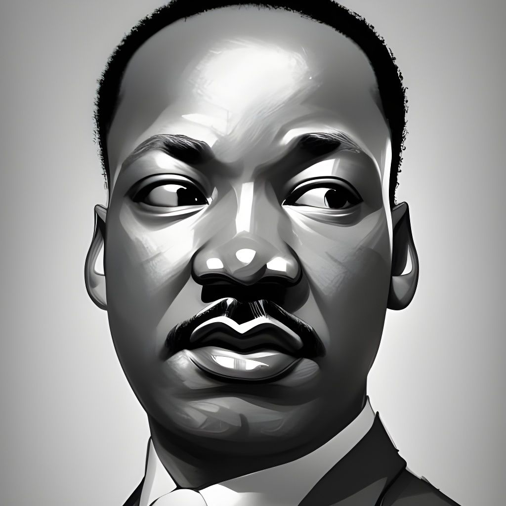 Detailed Portrait of Martin Luther King in Art Nouveau Style