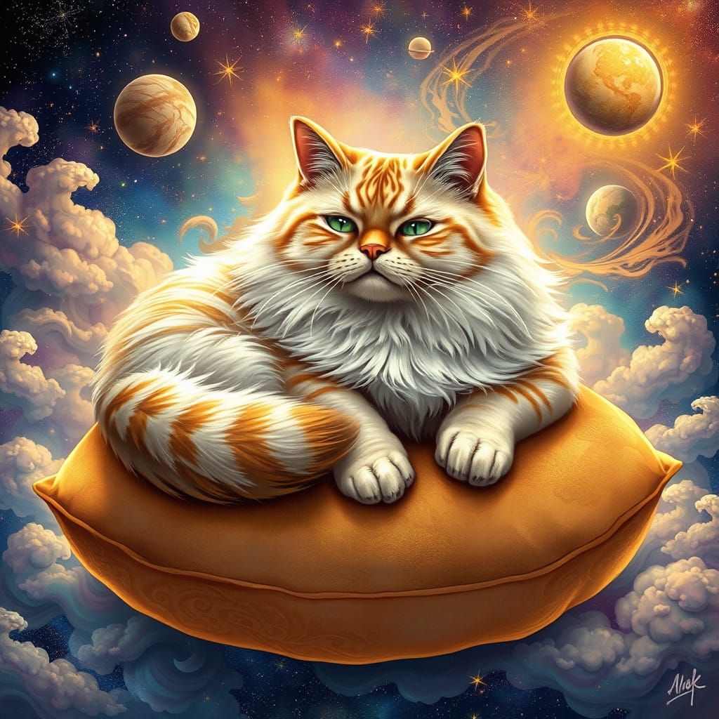 Cosmic Fat Cat in Majestic Repose