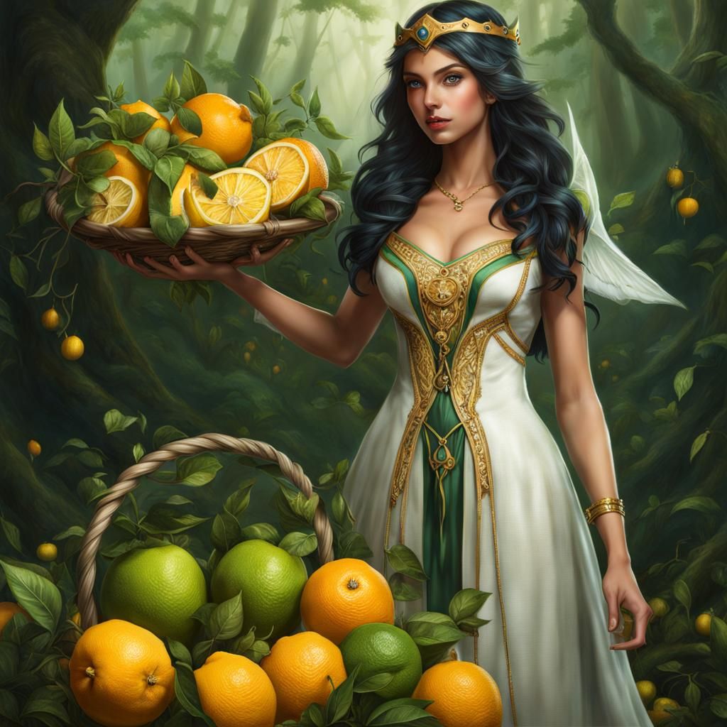 Hyperrealistic Sorceress with Forest Power