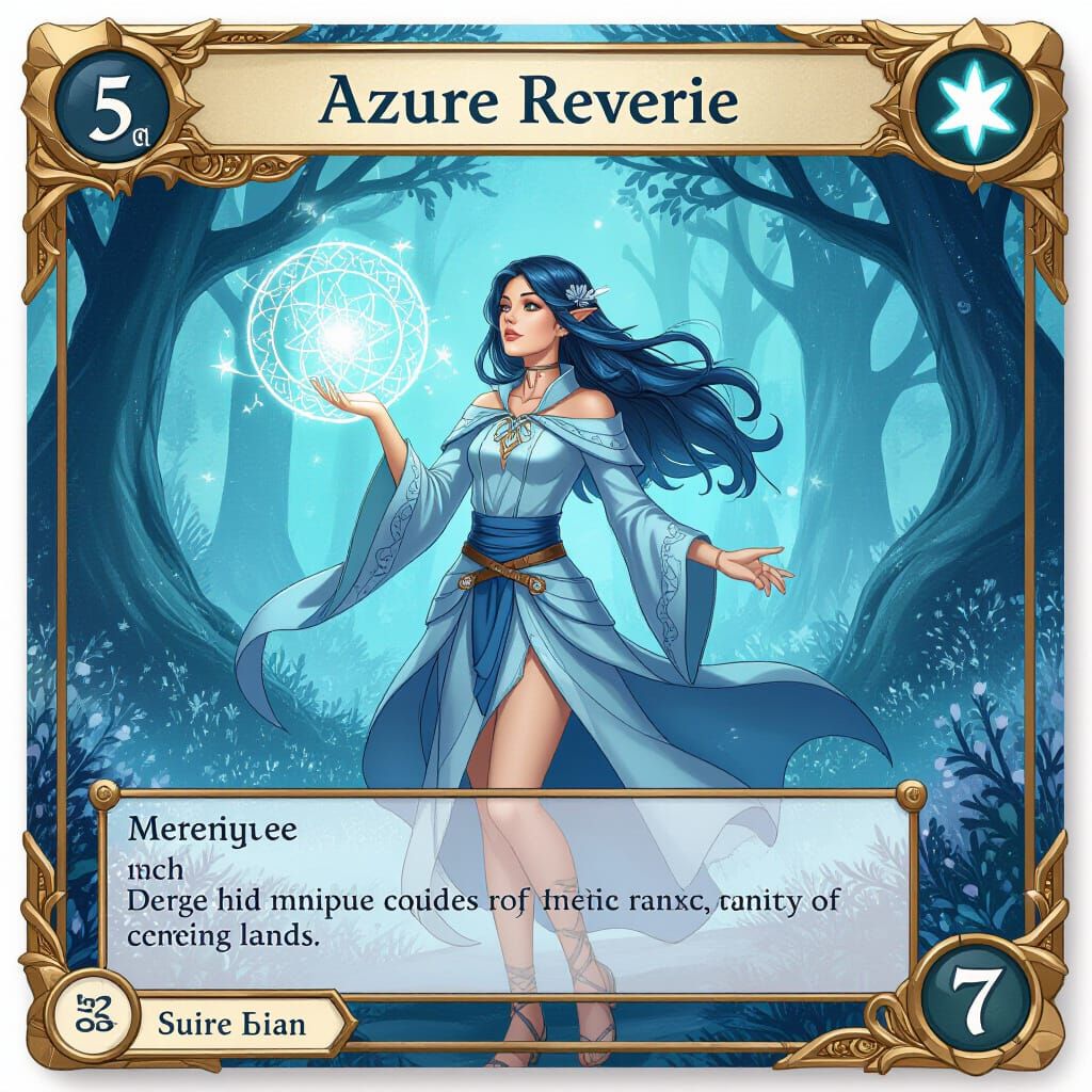 Azure Reverie Magic Trading Card Art