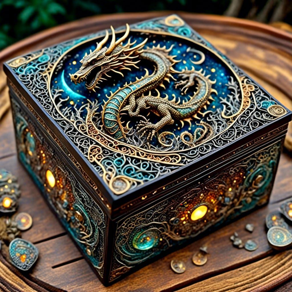 3D Dragon Puzzle Box
