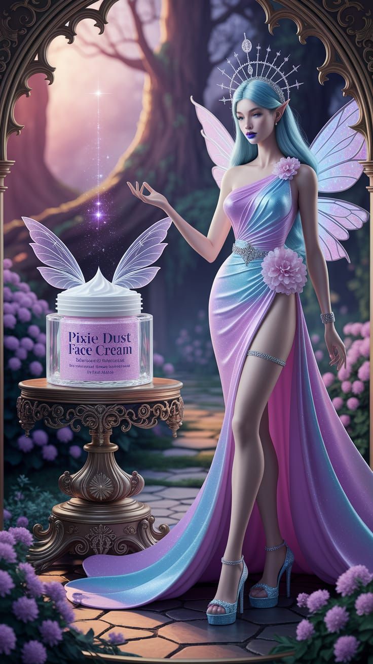 Enchanted Forest Beauty Cream in Cyberpunk Style