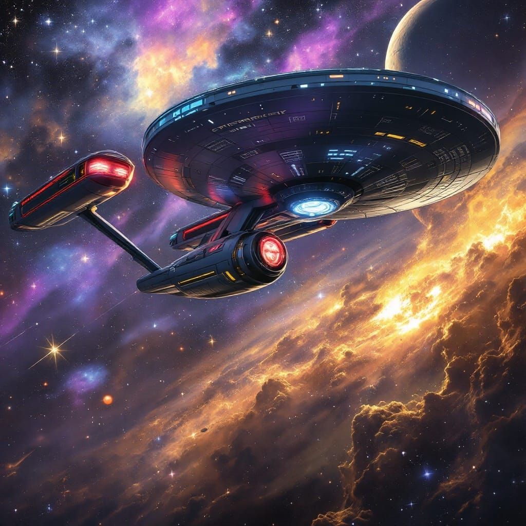 Majestic Starship in Cosmic Odyssey