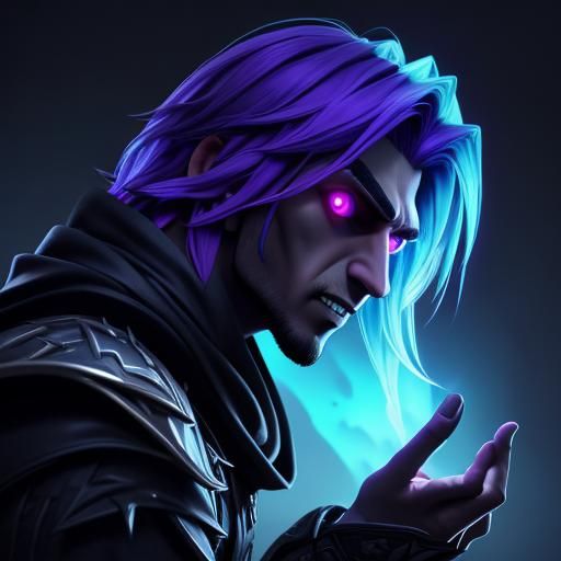 Dark Fantasy Rogue with Glowing Daggers