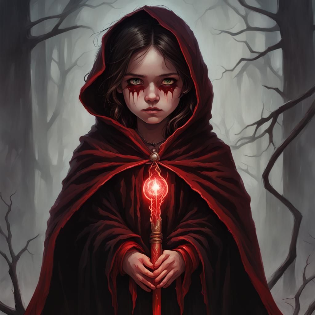 Daughter of Death: Child Reaper with Glowing Sickles