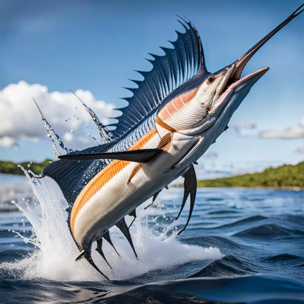 Sailfish Leaps: Ultrarealistic Wildlife Photography