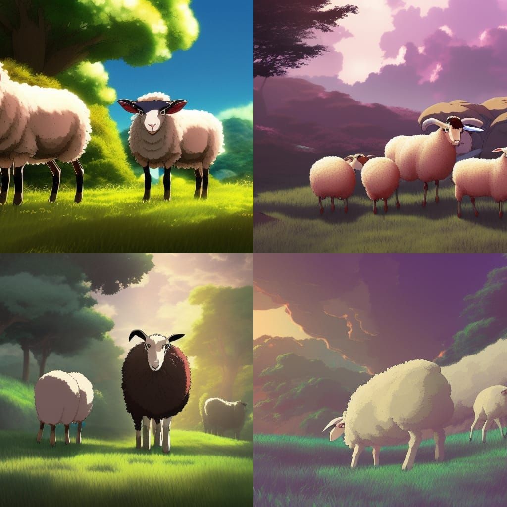 Studio Ghibli Sheep in Anime Key Visual