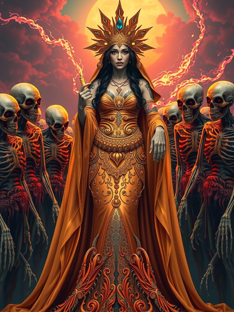 Empress of the Heavens in Surreal Style