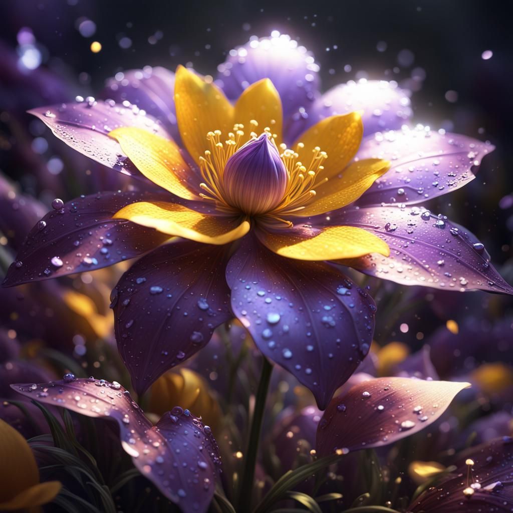 Shining Flower with Tender Petals in Soft Light