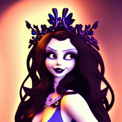 Gothic Princess Daisy: Pixar-Style 3D Digital Art