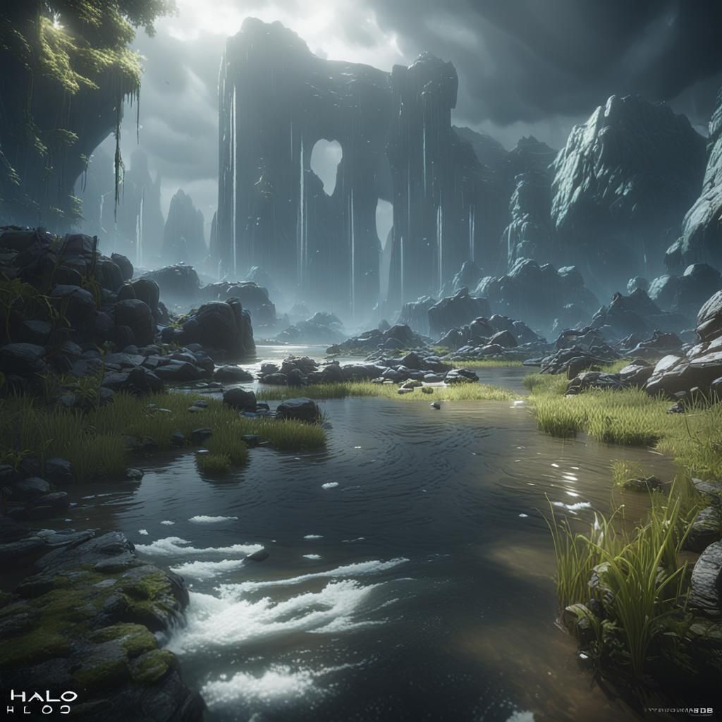The Flood from Halo in 3D Cinematic Style