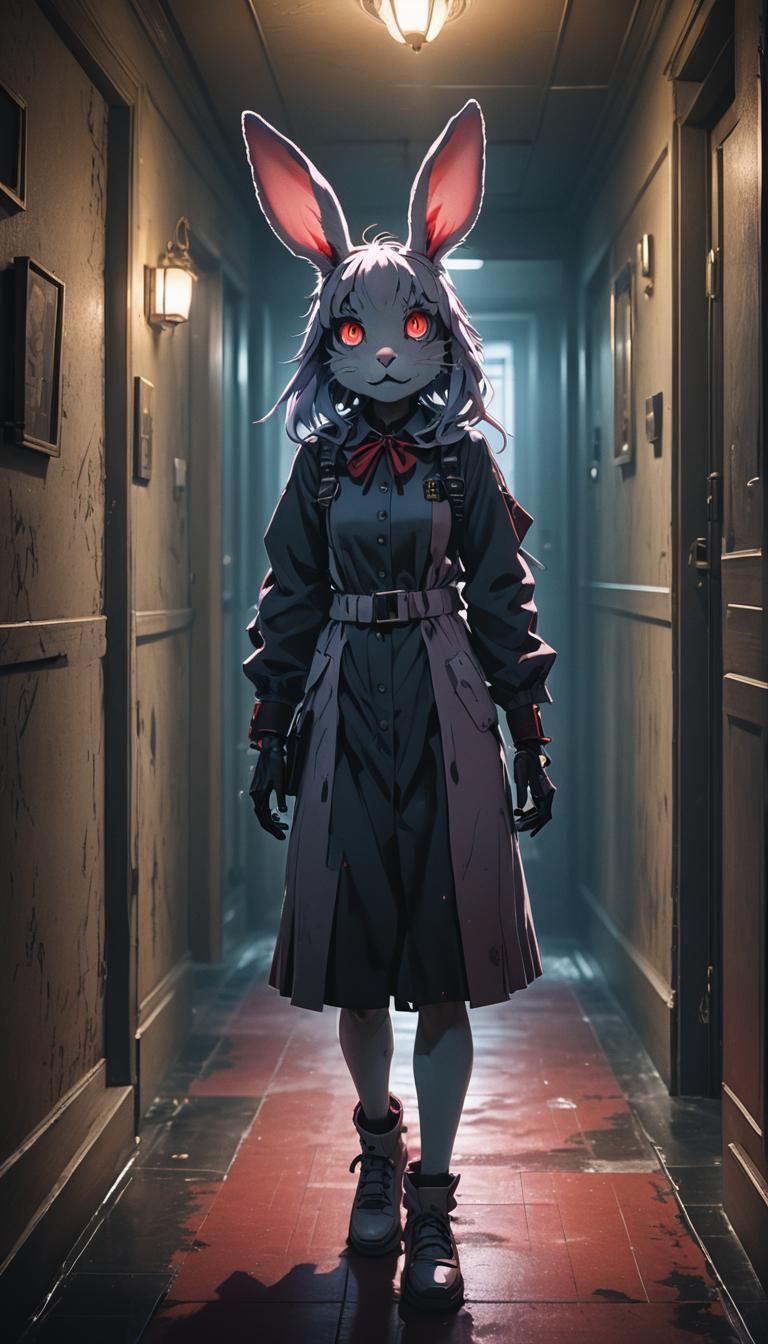 Cyber Rabbit Girl in Haunted Hotel: Anime Key Visual