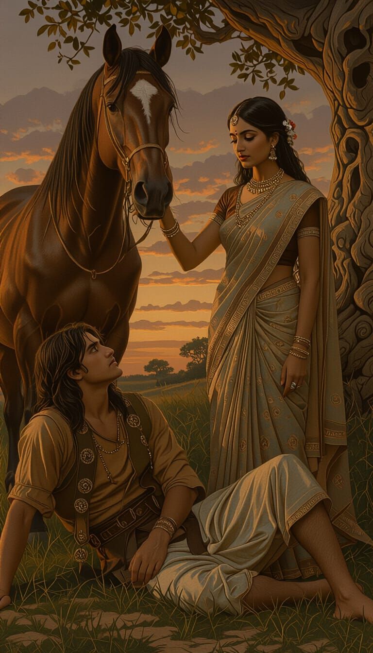 Woman and Horse in Harappan Pastoral Setting