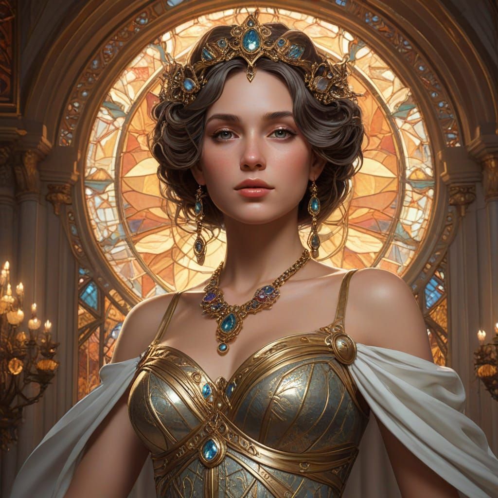 Divine Goddess Embodies Elegance and Strength in Timeless Po...