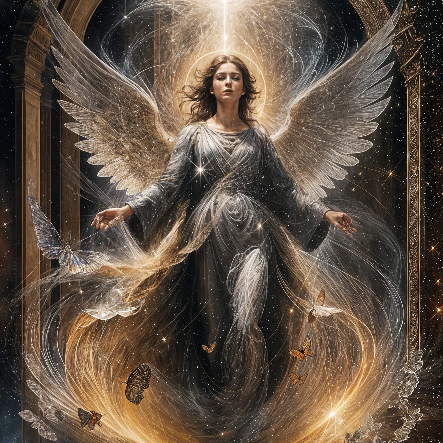 Angelic Ascent to Paradise in Baroque Style