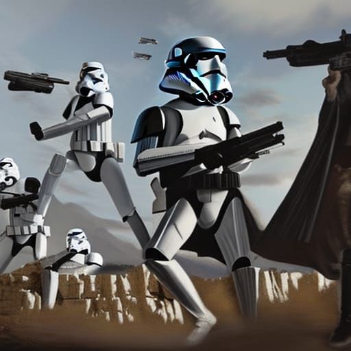 Star Wars Battlefront in Cubist Style