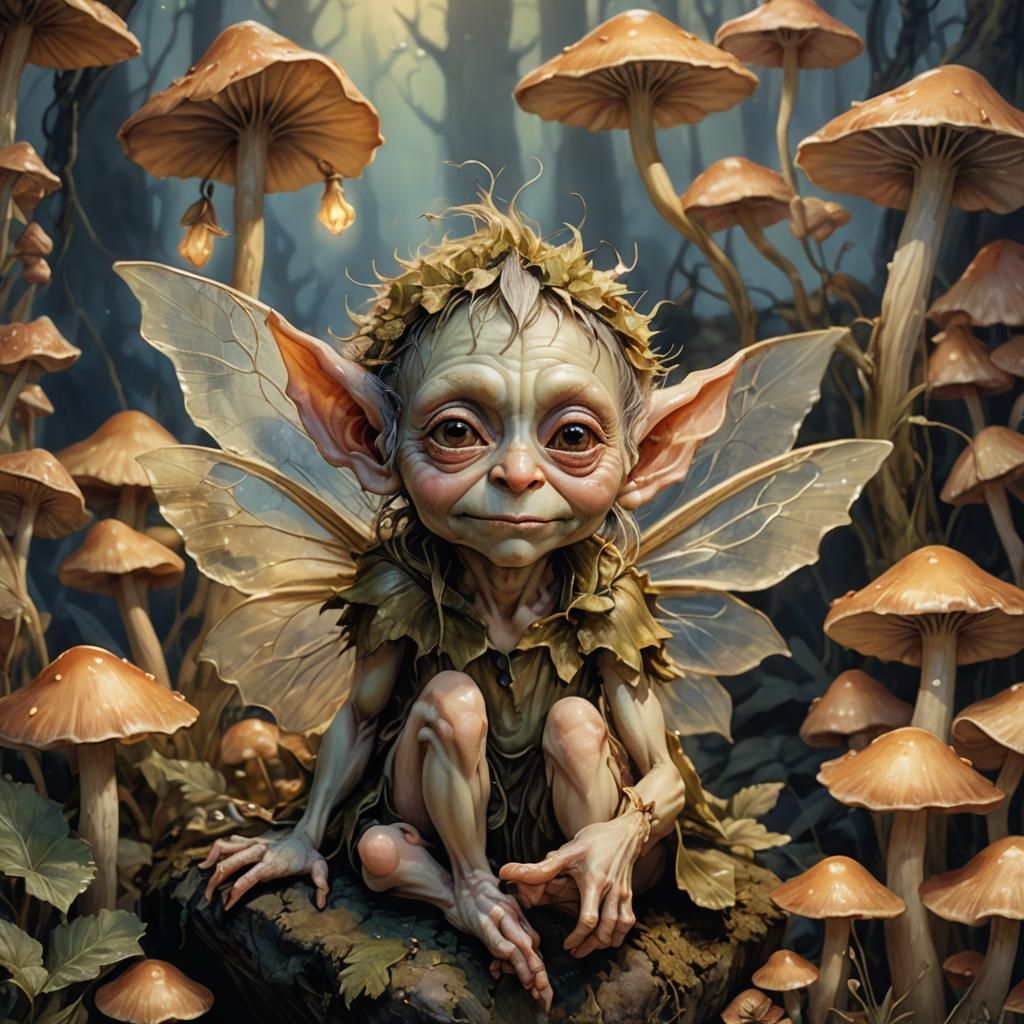 Goblin Fairy Portrait in Dreamlike Fantasy Art