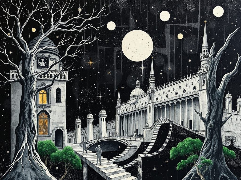 Dramatic Dreamscape in Postmodern Baroque Style