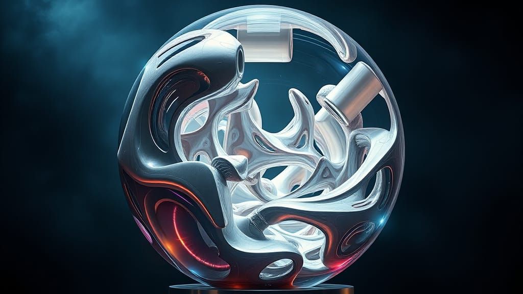 Ethereal, Surreal Sculpture in Crystal Ball