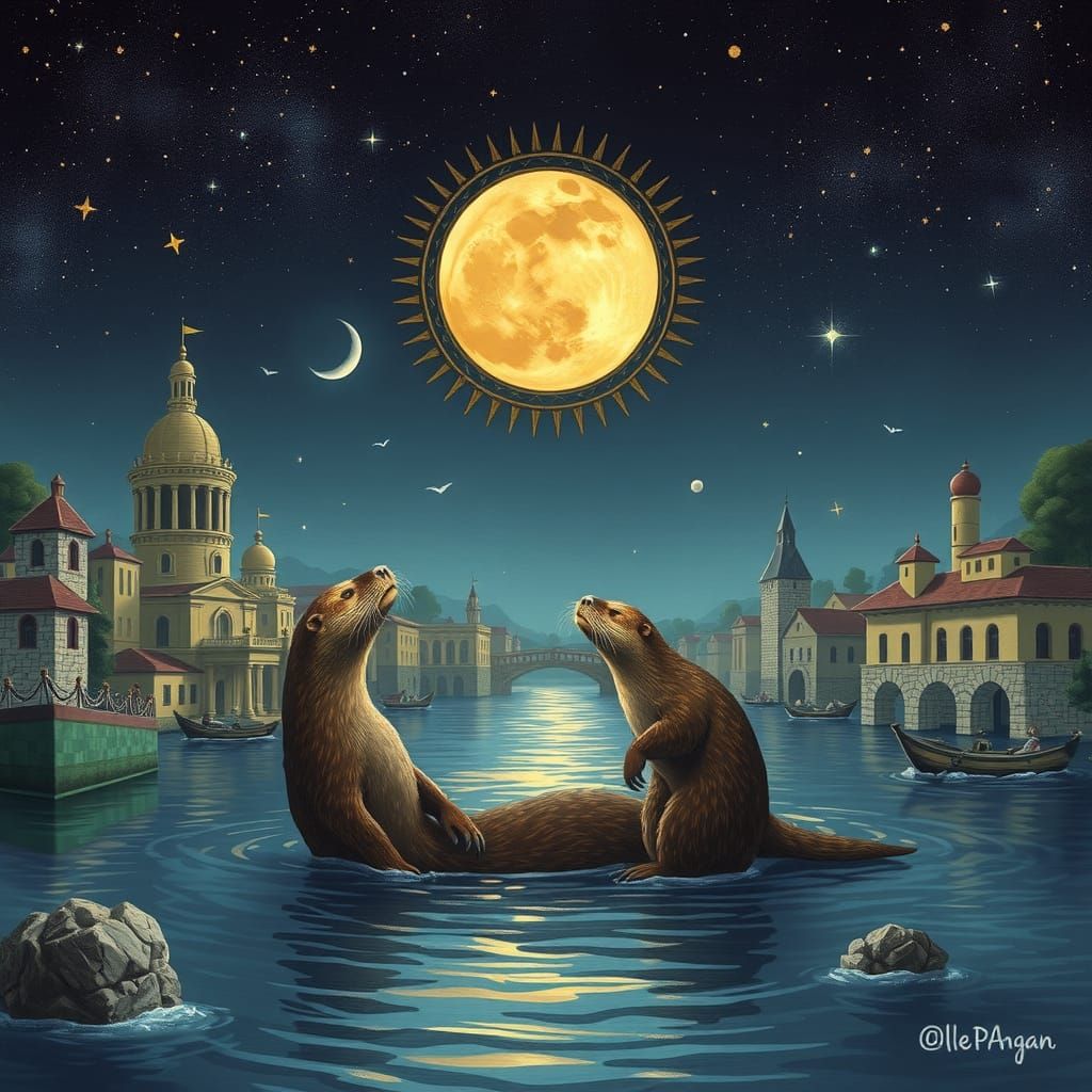 Viking Otters in Rome Liminal Space
