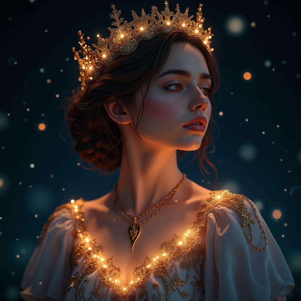 Mystical Summer's Night Portrait with Ethereal Lighting