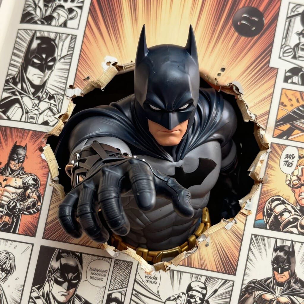 Dynamic 3D Anime Batman Emerges From Comic Pages